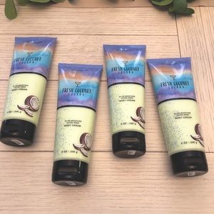 4 NEW Bath & Body Works Body Cream, Coconut Colada